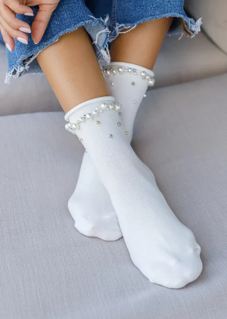 Limlim - Beaded Short Socks