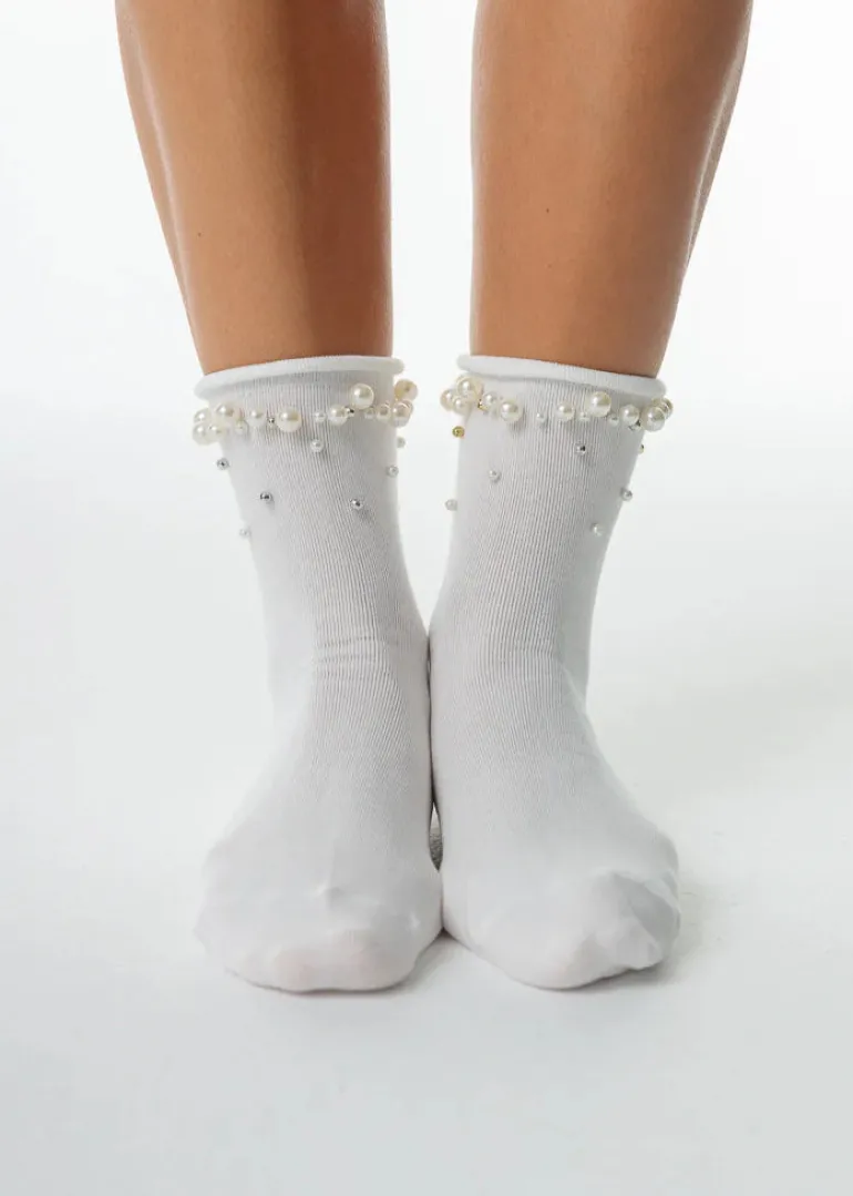 Limlim - Beaded Short Socks