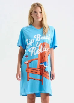 Little Blue House - Sip Back and Relax Sleepshirt