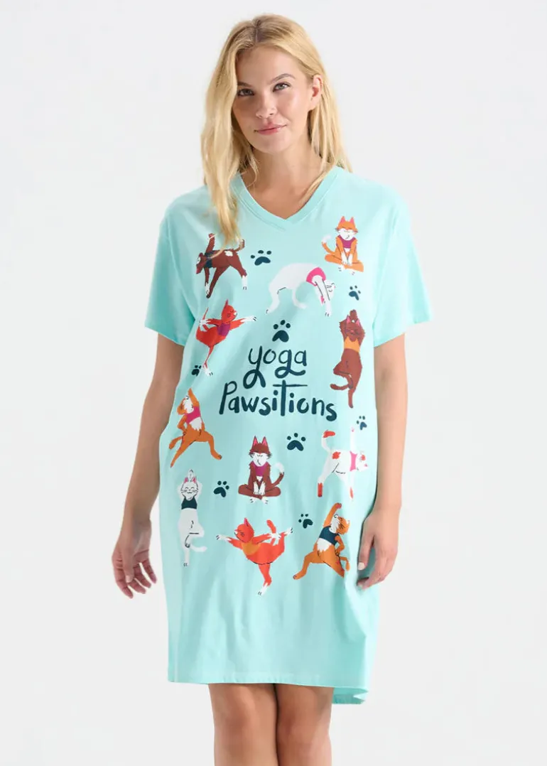 Little Blue House - Yoga Pawsitions Sleepshirt