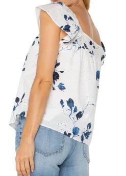Liverpool - Short Sleeve Square Neck Blouse - SALE