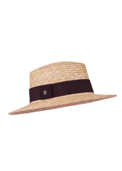 Loevenich - Straw Boater Hat with Ribbon