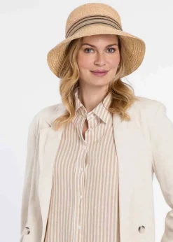 Loevenich - Summer Straw Cloche with Ribbon