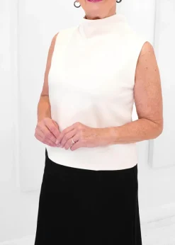 Luxe Modal - Scuba Cowl Neck Sleeveless Top - SALE