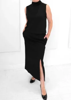 Luxe Modal - Scuba Cowl Neck Sleeveless Top - SALE