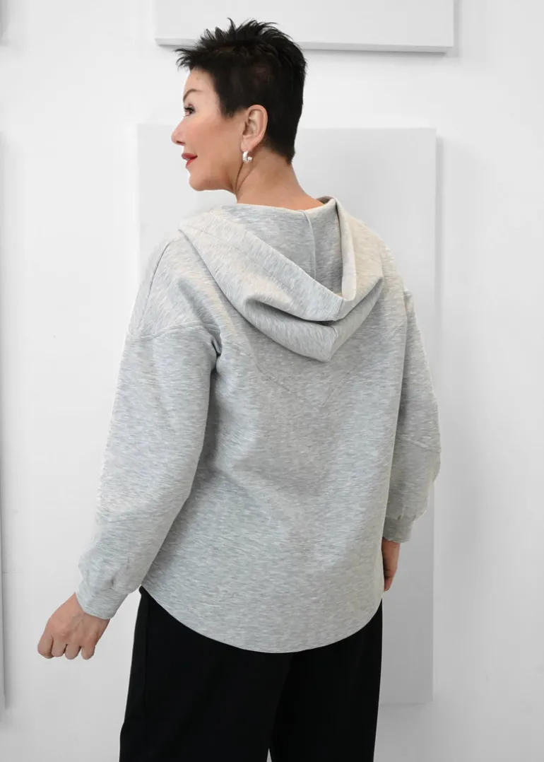 Luxe Modal - Scuba Half Zip Hooded Top - SALE
