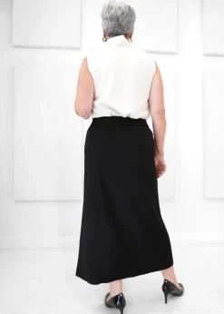 Luxe Modal - Scuba Side Slit Midi Skirt - SALE