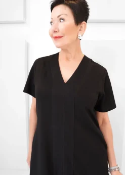 Luxe Modal - Scuba V-neck Midi Dress - SALE