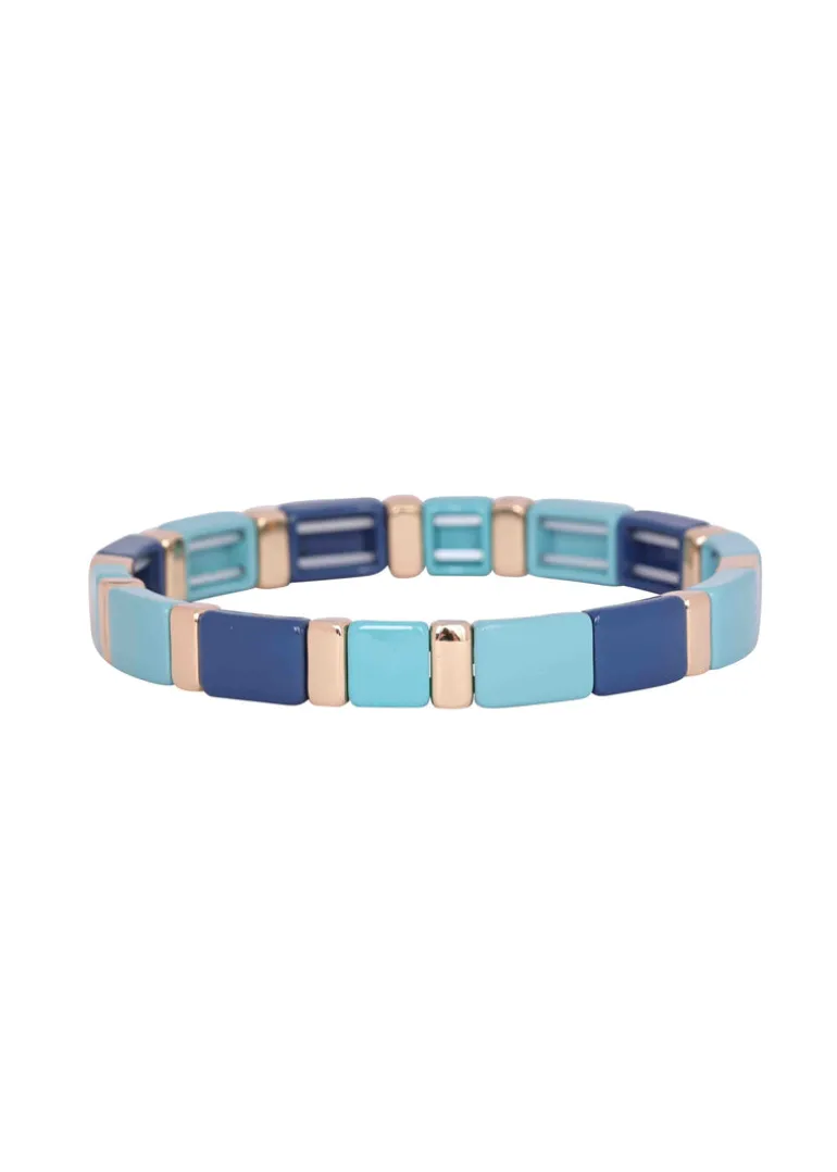 Merx - Blues Enamel Tile Bracelet