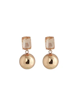 Merx - Champagne Crystal Drop Earrings