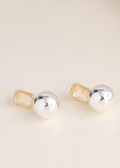 Merx - Champagne Crystal Drop Earrings