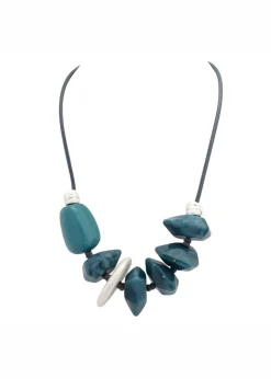 Merx - Chunky Metallic Pebble Necklace