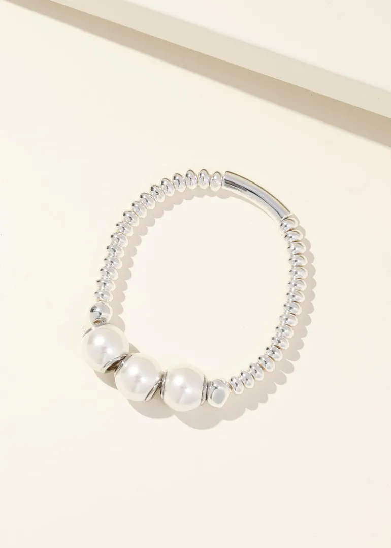 Merx - Glass Pearl Stretch Bracelet