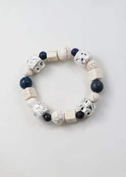 Merx - Hammered Bead and Stone Bracelet