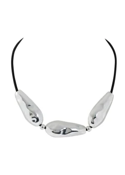 Merx - Large Silver Nuggets Necklace