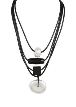Merx - Layered Stone Drop Necklace