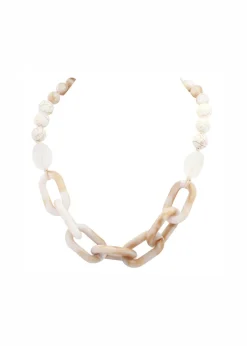 Merx - Marbled Chain and Stone Necklace