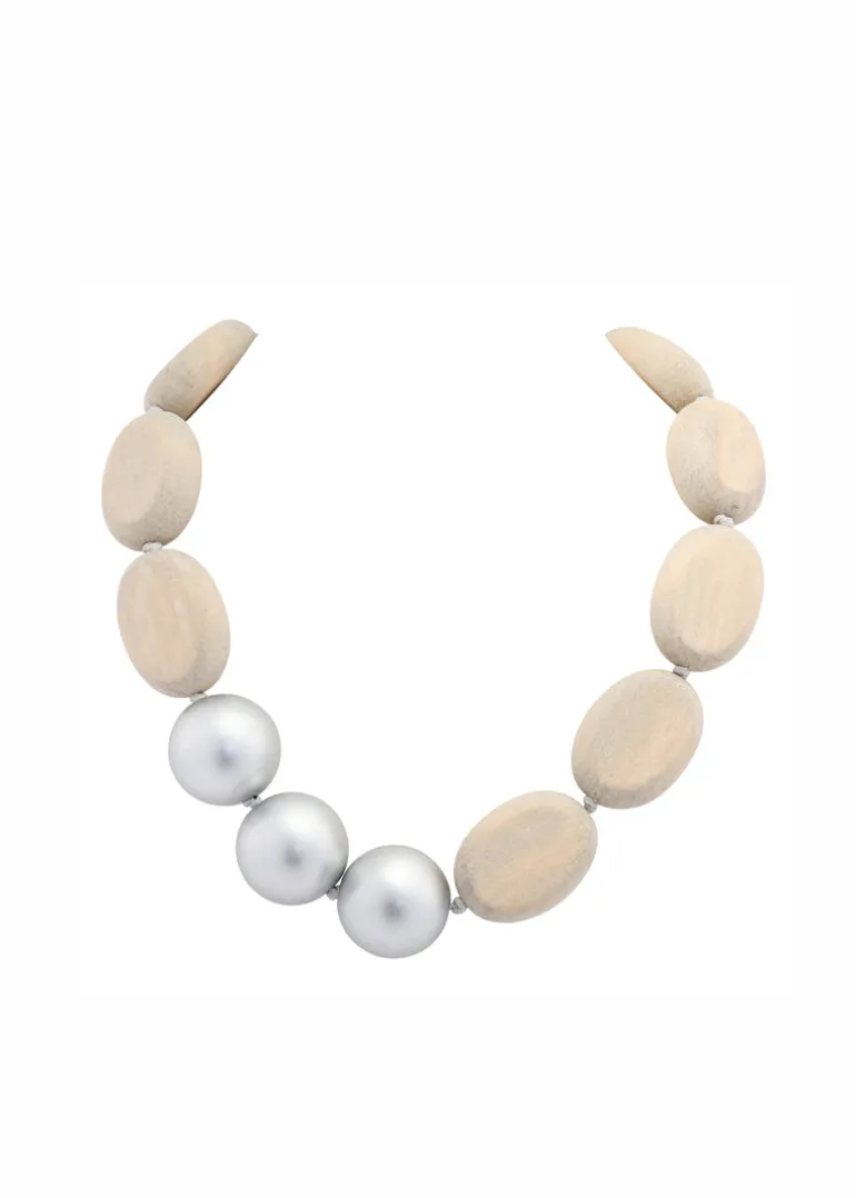 Merx - Metallic Ball Pebble Necklace