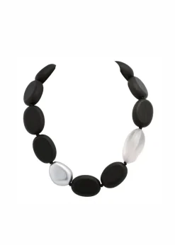 Merx - Metallic Pebble Black Necklace