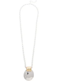 Merx - Mixed Metal Pendant Necklace