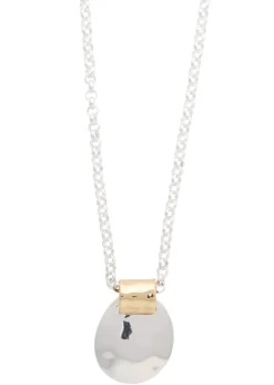 Merx - Mixed Metal Pendant Necklace