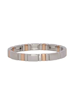 Merx - Mixed Metals Enamel Tile Bracelet