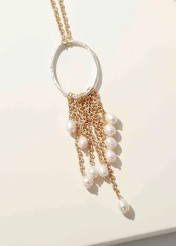 Merx - Oval Pendant Pear Drop Necklace