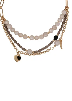Merx - Pearl Layered Charm Necklace