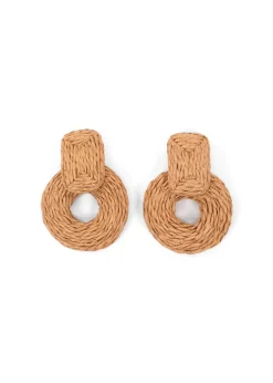Merx - Raffia Multi Shape Drop Earrings