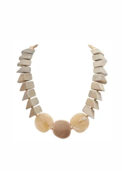 Merx - Wood & Stone Bead Necklace