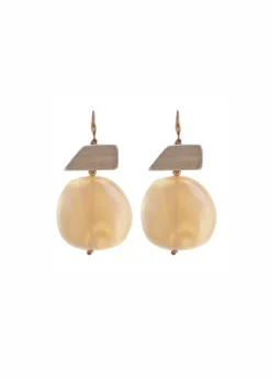 Merx - Wood & Stone Drop Earrings