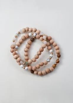 Merx - Wooden Bead Bracelet Trio