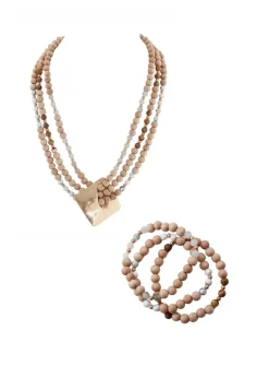Merx - Wooden Bead Bracelet Trio