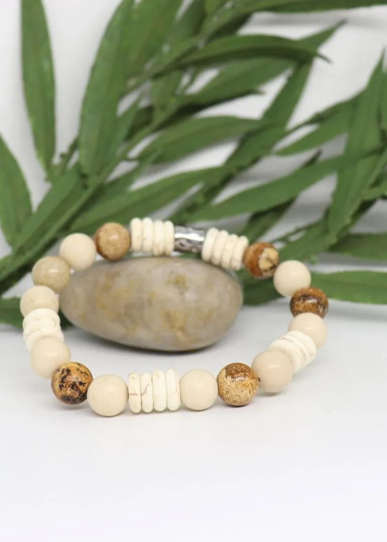My wristy Business - Abacus Cream Bracelet