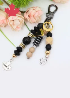 My Wristy Business - Black Canada Bag Charm