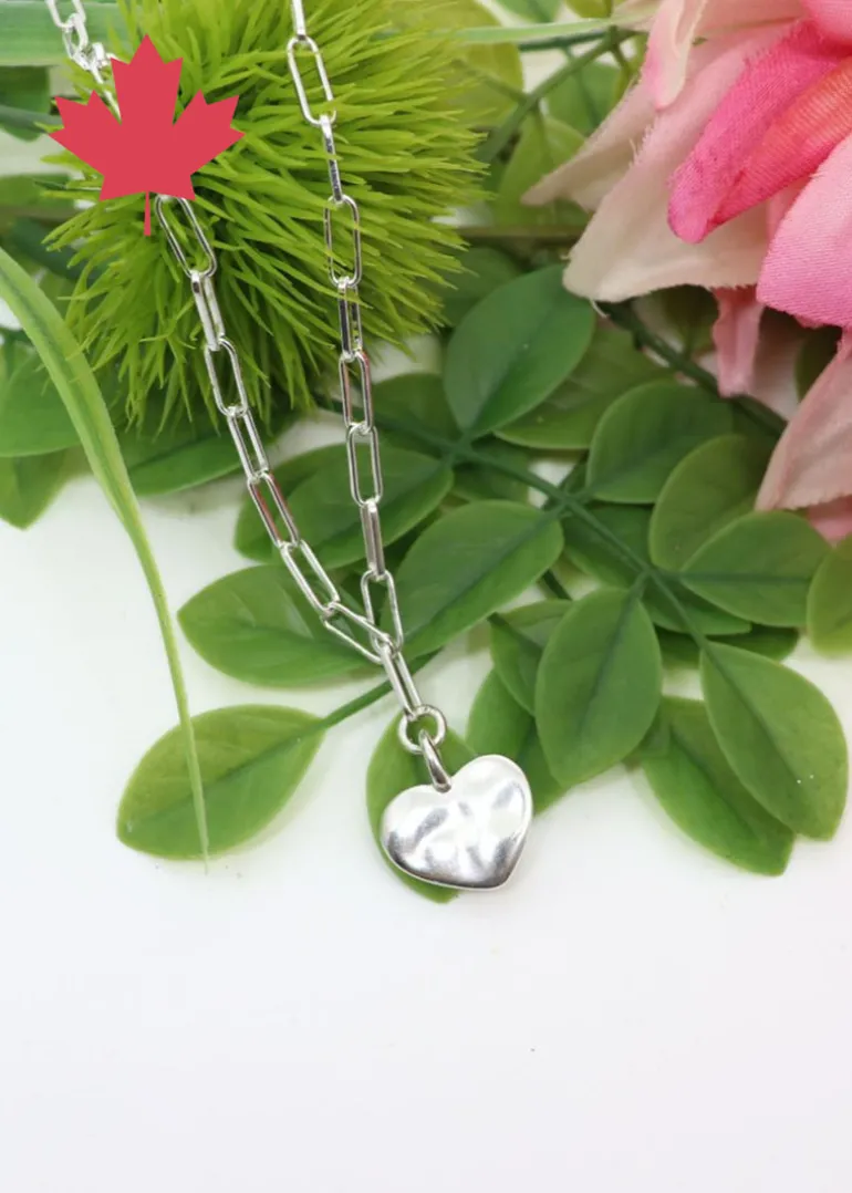 My Wristy Business - Hammered Heart Necklace
