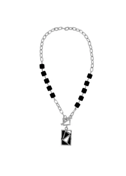 Myka - Rectangle Cutout Drop Necklace