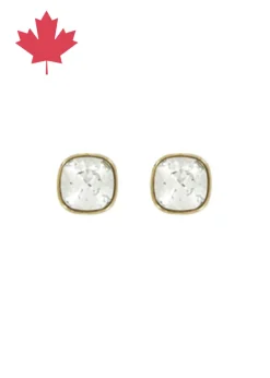 Myka - Cushion Cut Clip On Earrings