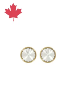 Myka - Round Crystal Earrings