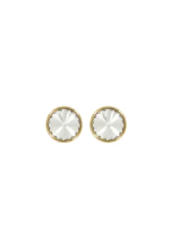 Myka - Round Crystal Earrings