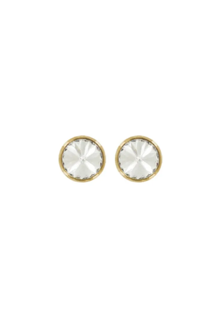 Myka - Round Crystal Earrings
