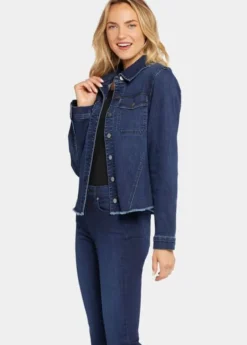 NYDJ - Frayed Hem Denim Jacket - Rio Rapids - SALE