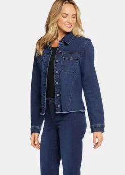 NYDJ - Frayed Hem Denim Jacket - Rio Rapids - SALE