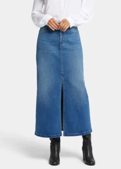 NYDJ - High Rise Long Skirt With Slit - Fairmont - SALE
