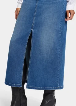 NYDJ - High Rise Long Skirt With Slit - Fairmont - SALE
