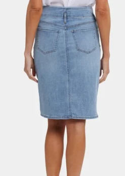 NYDJ - High-Rise Skirt with Hollywood Waist Band - Santiago Sea - SALE