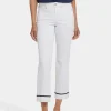 NYDJ - Marilyn Straight Ankle Jeans with Binding Details - Optic White - SALE
