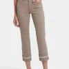 NYDJ - Marilyn Straight Ankle Jeans with Binding Details - Saddlewood - SALE