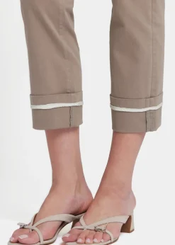 NYDJ - Marilyn Straight Ankle Jeans with Binding Details - Saddlewood - SALE