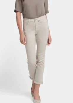NYDJ - Sheri Slim Ankle Jeans With Roll Cuffs - Feather - SALE